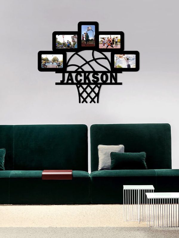 UnusualStandout #747 Personalized Basketball Themed Metal Photo Frame