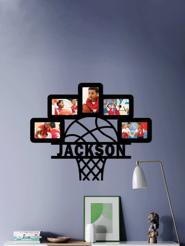 UnusualStandout #747 Personalized Basketball Themed Metal Photo Frame