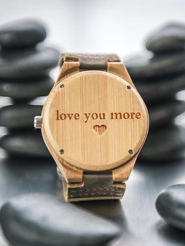 UnusualStandout #750 Personalized Photo Wooden Watch