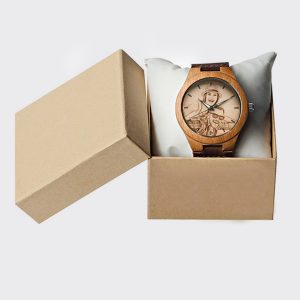 UnusualStandout #750 Personalized Photo Wooden Watch