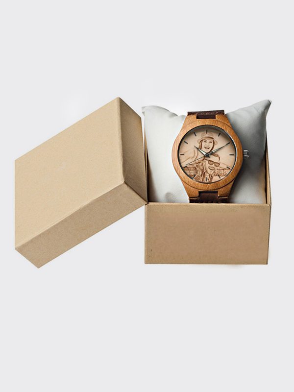 UnusualStandout #750 Personalized Photo Wooden Watch