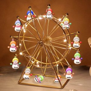 UnusualStandout #760 Personalized Ferris Wheel Snowman Name Decoration