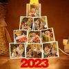 UnusualStandout #761 Personalized Tree Christmas Family Photo Night Light