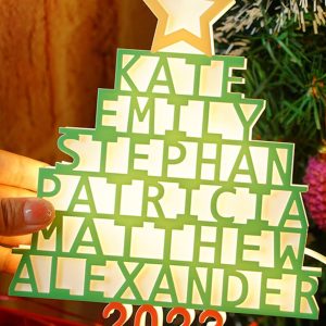 UnusualStandout #762 Personalized Christmas Tree Name Light Lamp