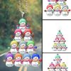 UnusualStandout #768 Personalized Snowman Family Car Ornament