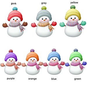 UnusualStandout #768 Personalized Snowman Family Car Ornament