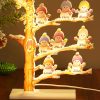 UnusualStandout #772 Personalized Snowman Family Tree Light