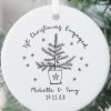 UnusualStandout #778 Personalized First Christmas Engagement Decor