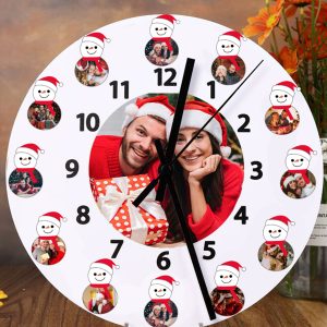 UnusualStandout #779 Personalized Christmas Snowman Clock