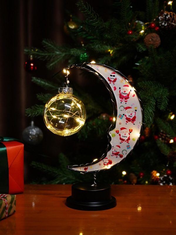 UnusualStandout #785 Personalized Santa Moon Lamp