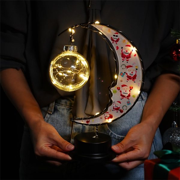 UnusualStandout #785 Personalized Santa Moon Lamp