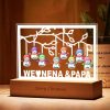 UnusualStandout #789 Personalized Snowman Family Acrylic Lamp