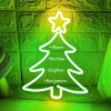 UnusualStandout #793 Personalized Christmas Tree Family Tree Name Neon Lights