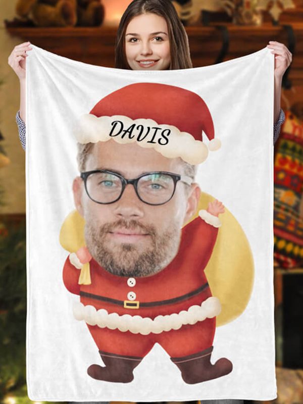 UnusualStandout #798 Custom Face Photo Christmas Blanket