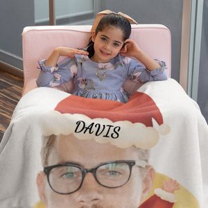 UnusualStandout #798 Custom Face Photo Christmas Blanket