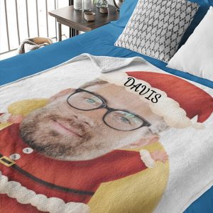 UnusualStandout #798 Custom Face Photo Christmas Blanket