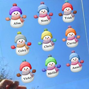 UnusualStandout #802 Personalized Acrylic Snowman Family Keepsake Gift