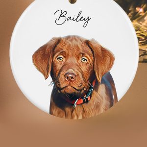 UnusualStandout #806 Personalized Pet Photo Christmas Ornament