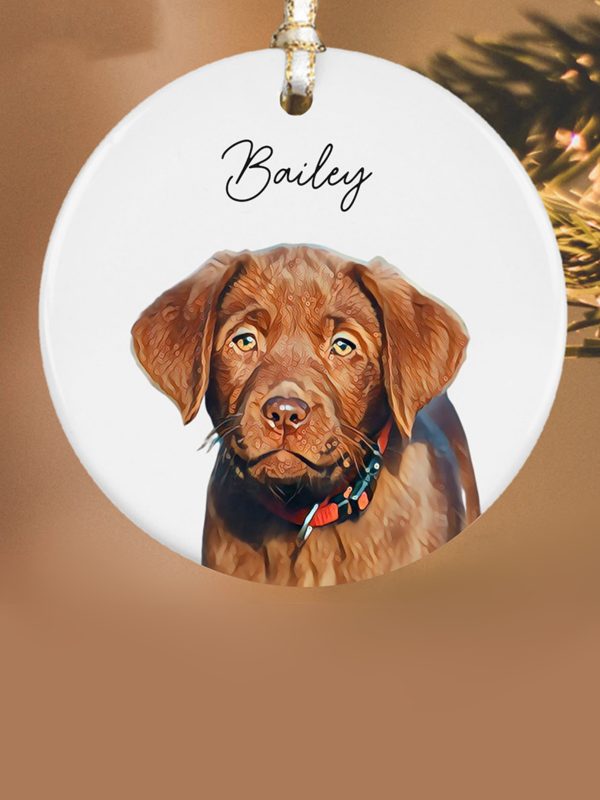 UnusualStandout #806 Personalized Pet Photo Christmas Ornament