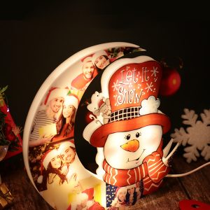 UnusualStandout #807 Personalized Custom Christmas Moon Snowman Night Light