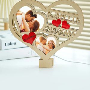 UnusualStandout #811 Personalized Photo Heart-shaped Hollow Night Light