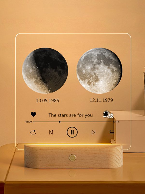 UnusualStandout #817 Personalized Moon Night Light