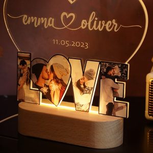 UnusualStandout #818 Personalized LOVE Photo Night Light