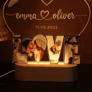 UnusualStandout #818 Personalized LOVE Photo Night Light