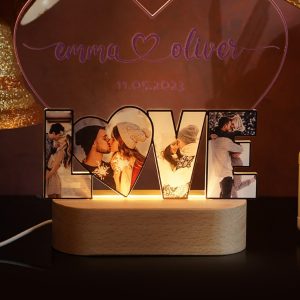 UnusualStandout #818 Personalized LOVE Photo Night Light