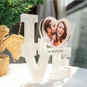 UnusualStandout #819 Personalized Love Acrylic Photo Plaque