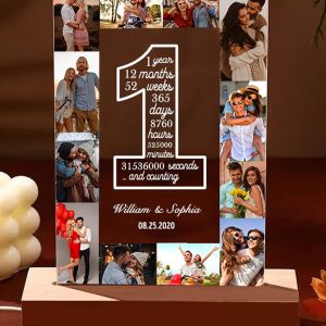 UnusualStandout #820 Personalized Anniversary Photo Light