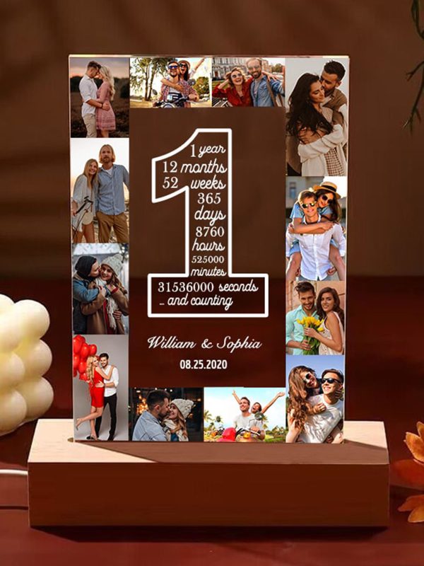 UnusualStandout #820 Personalized Anniversary Photo Light