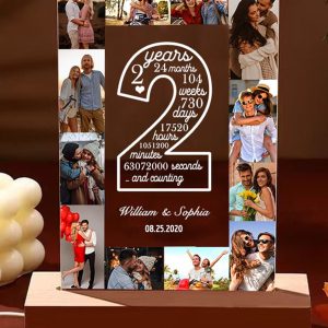 UnusualStandout #820 Personalized Anniversary Photo Light