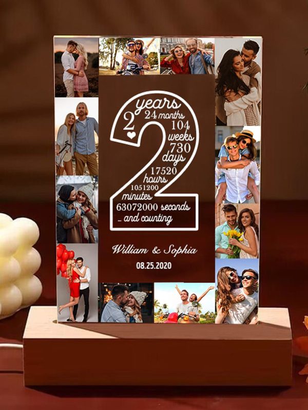 UnusualStandout #820 Personalized Anniversary Photo Light