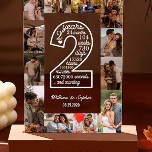 UnusualStandout #820 Personalized Anniversary Photo Light