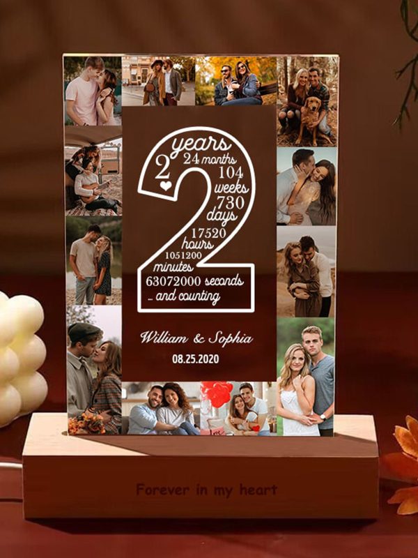 UnusualStandout #820 Personalized Anniversary Photo Light