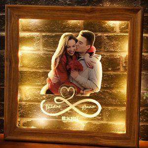 UnusualStandout #821 Personalized Photo Couple LED Photo Frame Light