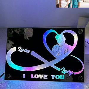 UnusualStandout #824 Personalized Unlimited Name Photo Mirror Light