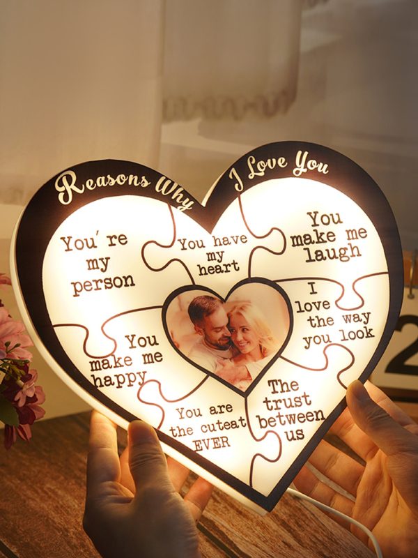 UnusualStandout #825 Personalized Reasons I Love You Couple Night Light