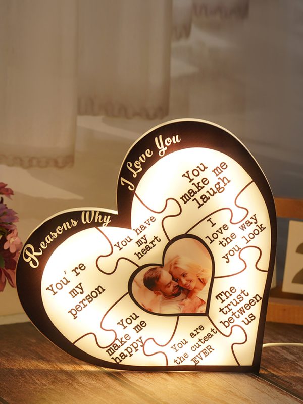 UnusualStandout #825 Personalized Reasons I Love You Couple Night Light