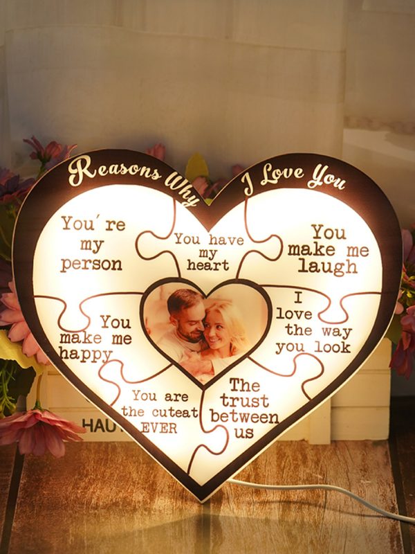 UnusualStandout #825 Personalized Reasons I Love You Couple Night Light