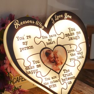 UnusualStandout #825 Personalized Reasons I Love You Couple Night Light