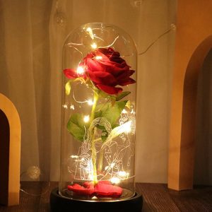 UnusualStandout #826 Personalized Rose Line Drawing Night Light