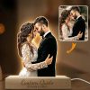 UnusualStandout #830 Personalized Couple Photo Name Engraving Night Light