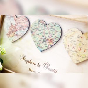 UnusualStandout #832 Personalized Map Wedding Gift