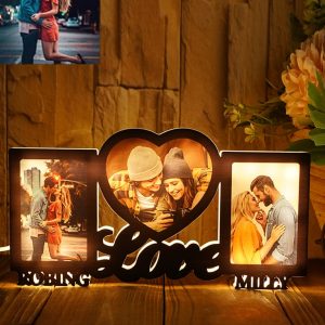 UnusualStandout #833 Personalized LOVE Couple Photo Night Light