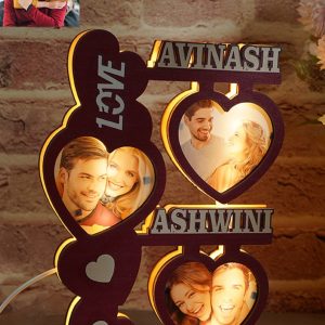 UnusualStandout #835 Personalized Love Photo Wood Lamp