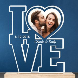 UnusualStandout #836 Personalized Love Photo Couple Night Light