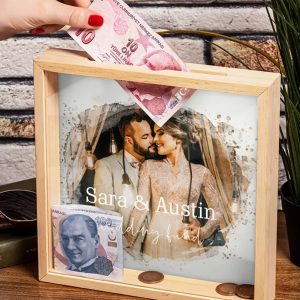 UnusualStandout #839 Personalized Piggy Bank Photo Frame