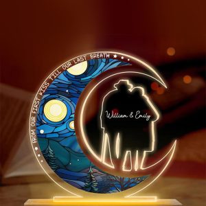 UnusualStandout #840 Personalized Moon Couple LED Light